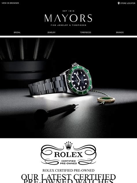 rolex mayors price|mayors pre owned watches.